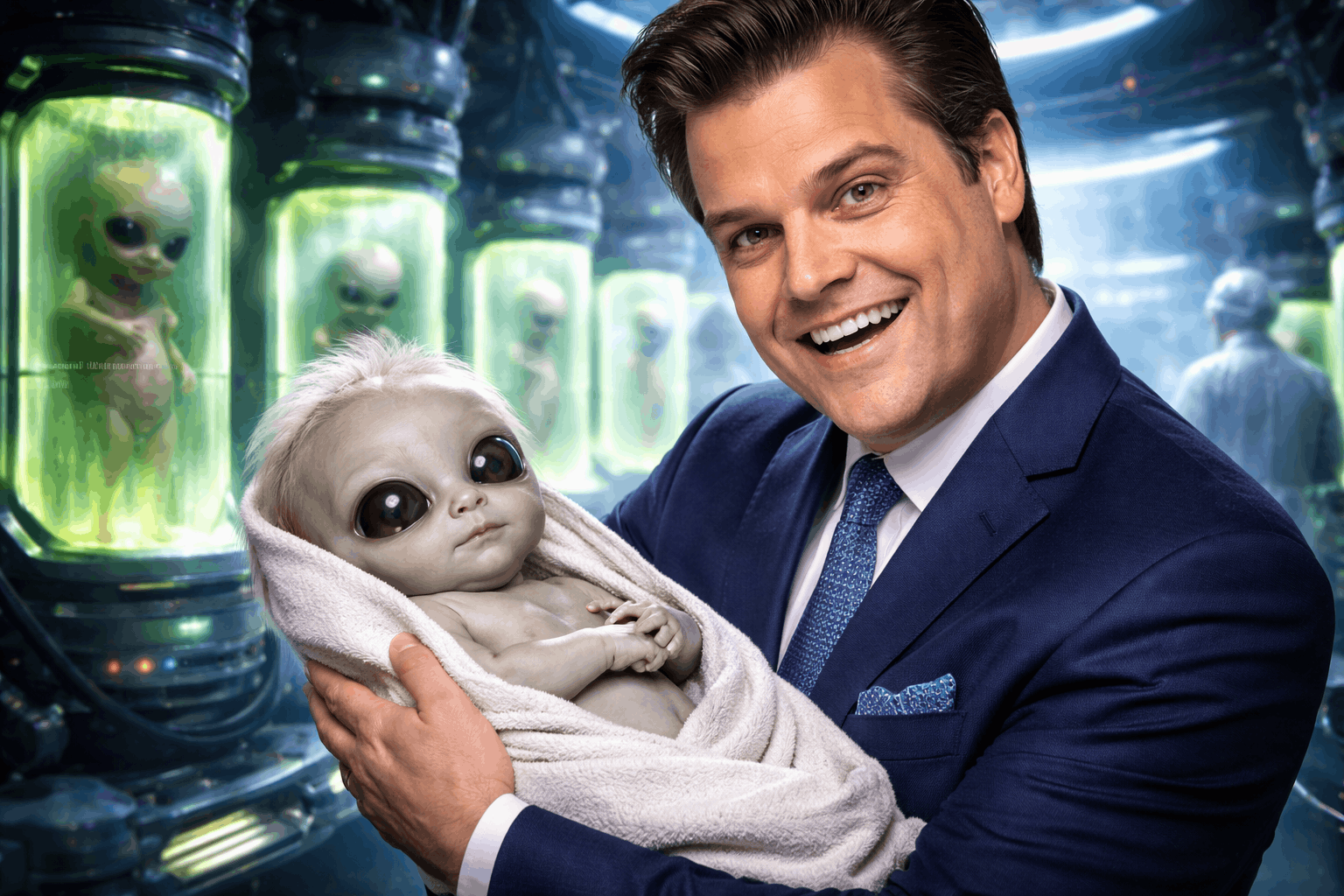 Matt Gaetz knows where Baby Alien Hybrids are made!